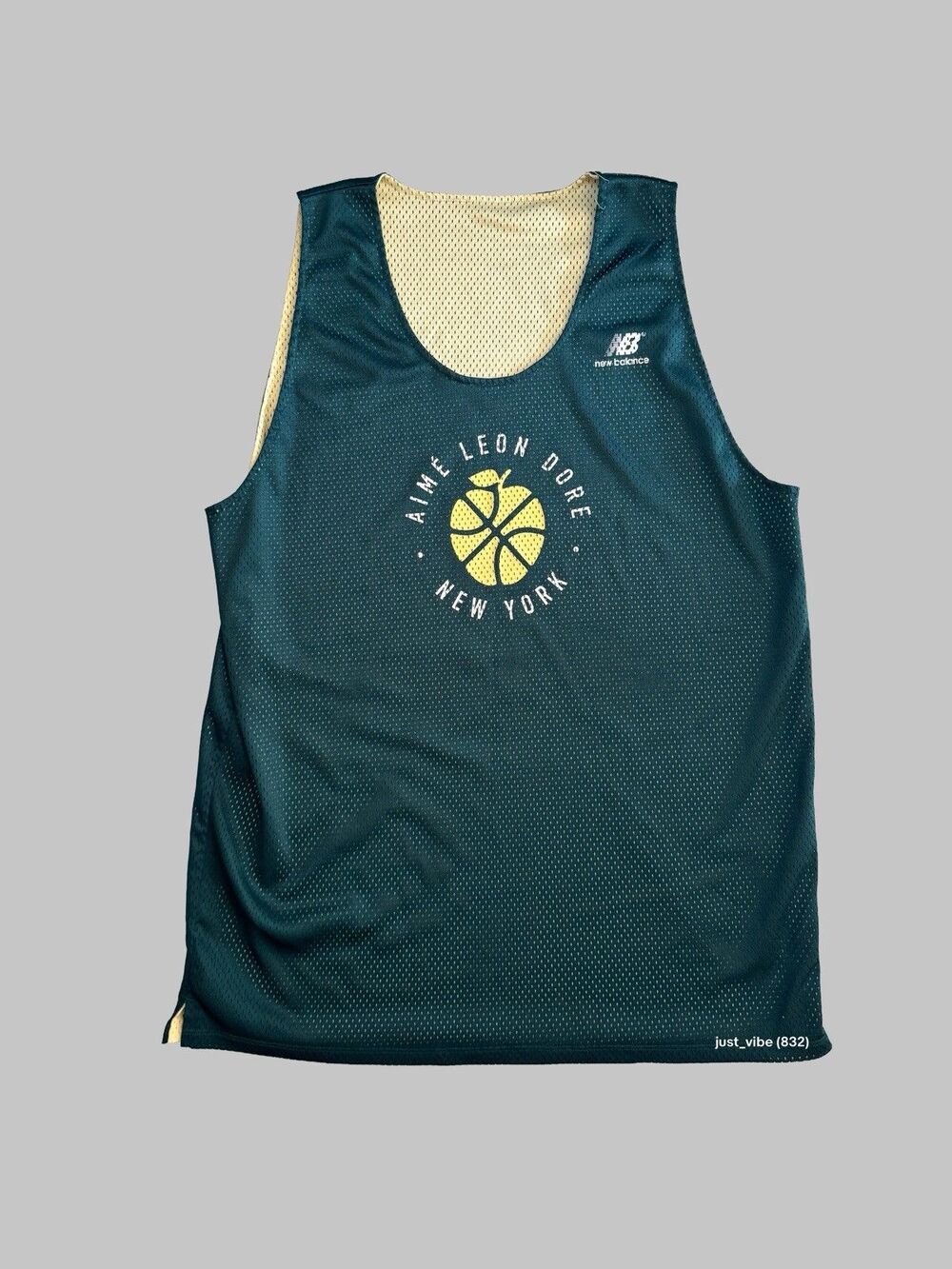 New Balance x Aime Leon Dore Reversible Jersey Green / Yellow Size XL